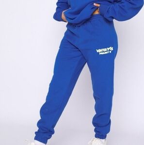 White Fox Project 5 Sweatpants in Cobalt  size Small